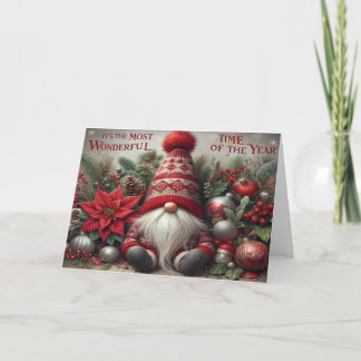 Gnom für die Feiertage Weihnachtskarte Dankeskarte