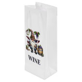 Gnom Geschenktüte Für Weinflaschen (Rückseite Schrägansicht)