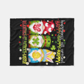Gnom glücklich St. Patrick Ostern Valentinstag Fre Fleecedecke (Vorderseite (Horizontal))