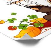 Gnom Glücklicher St. Patrick's Day Shamrock Poster (Ecke)