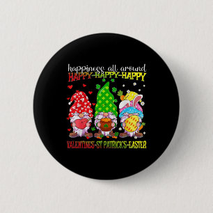 Gnom Glücklicher Valentinstag St. Patrick Ostern F Button