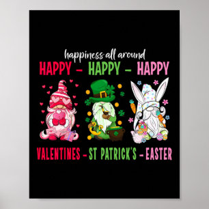 Gnom Glücklicher Valentinstag St. Patrick Ostern F Poster