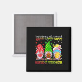 Gnom glückliches Valentins St. Patrick Ostern Glüc Magnet (Vorderseite/Rückseite)