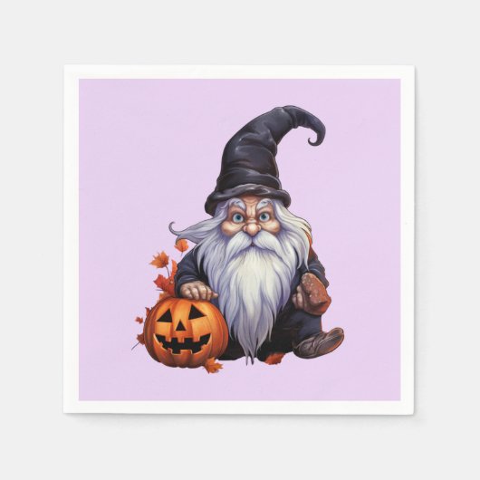 Gnom gnome Halloween Serviette (Vorderseite)