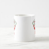 Gnom hält Weihnachtsbanner Kaffeetasse (Mittel)