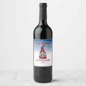 Gnom in rotem Anzug Weinetikett (Vorderseite)