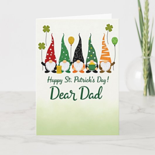 Gnom Kraft Papier St. Patricks Karte (Vorderseite)