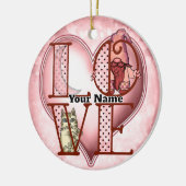 Gnom Liebe Keramik Ornament (Links)