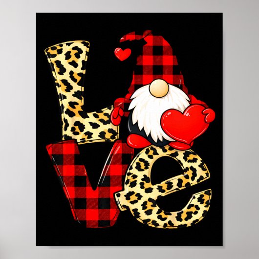 Gnom Liebe Valentinstag Gnome Valentinstag Männer Poster (Vorne)