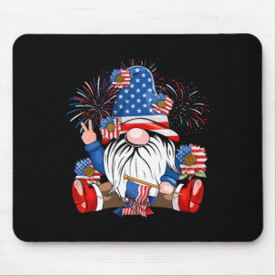 Gnom Liebhaber Amerikanische Flagge Unabhängigkeit Mousepad