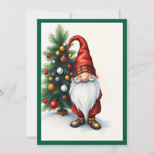 Gnom Lustig Trendig Whimsisch Fantasy Kein Foto Feiertagskarte