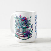 Gnom mit Büchern Kaffeetasse (Vorderseite Links)