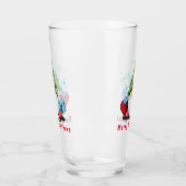 Gnom mit Geschenk Weihnachtsbrille Glas (Links)