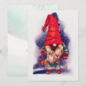 Gnom mit Laterne Weihnachten (Vorne/Hinten)