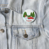Gnom mit rotem LKW Weihnachten Button (Beispiel)