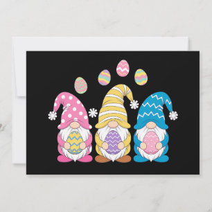 Gnom Ostern Bunte Süße Eier Frühling Feiertag Einladung