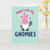 Gnom Ostern Feiertags-Ei-Karte Karte (Gelbe Blume)