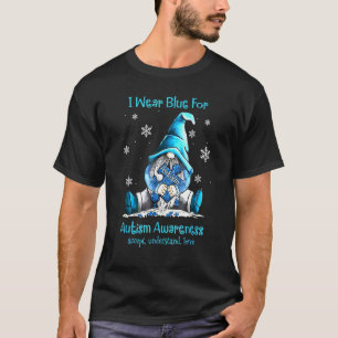 Gnom-Puzzle trägt Blau für Autismus Akzeptiere Ver T-Shirt