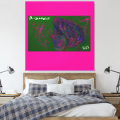 Gnom Quiltmuster Leinwanddruck (Insitu (Schlafzimmer))
