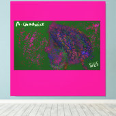 Gnom Quiltmuster Leinwanddruck (Insitu (Holzboden))