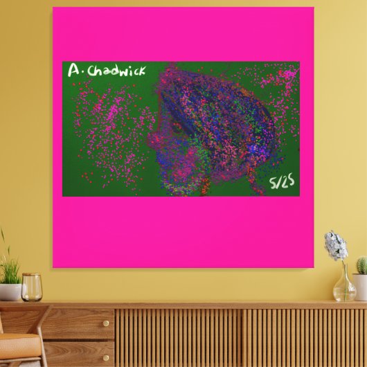 Gnom Quiltmuster Leinwanddruck (Insitu (Wohnzimmer))