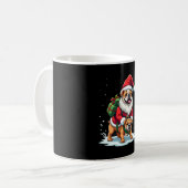 Gnom Reitet English Bulldog Weihnachten Xmas Junge Kaffeetasse (Vorderseite Links)
