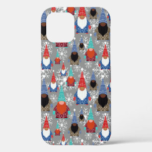 Gnom-Schneeflocken-Illustrationen Weihnachtsmuster iPhone 12 Pro Hülle