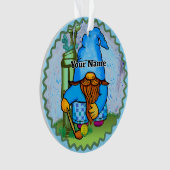 Gnom spielt Golf  Ornament (Vorderseite)