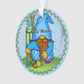 Gnom spielt Golf  Ornament (Vorderseite)