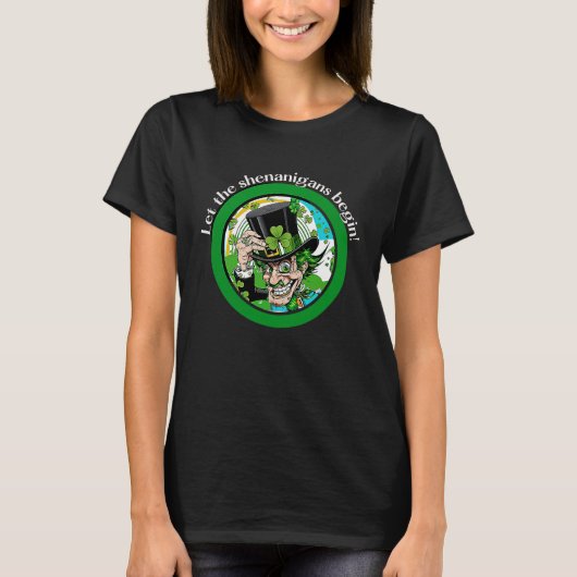 Gnom St. Patrick Frohen St. Patrick's Day Dekorat T-Shirt (Vorderseite)
