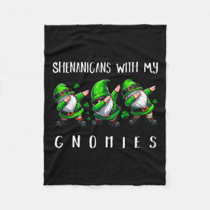 Gnom St. Patricks Day Gnome Schabernack Feier Fleecedecke