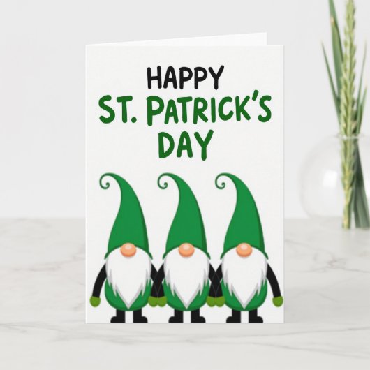 Gnom St. Patrick's Day Karte (Vorderseite)