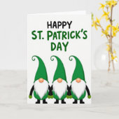 Gnom St. Patrick's Day Karte (Gelbe Blume)
