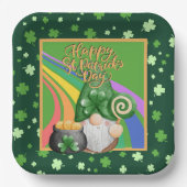 Gnom St. Patrick's Day Pappteller (Vorderseite)