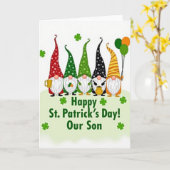 Gnom St. Patricks Day Sohn Karte (Gelbe Blume)