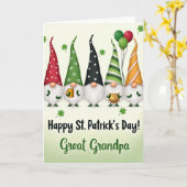Gnom St. Patrick's Day Urgroßvater Karte (Gelbe Blume)