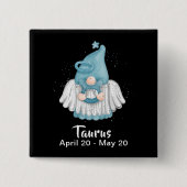 Gnom Stier Astrologie-Sternzeichen Angel Pinback B Button (Vorderseite)