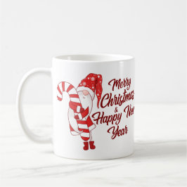 Gnom umarmt Weihnachtsmann-Zuckerstange Feiertag Kaffeetasse