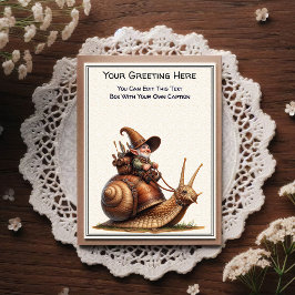 Gnom und Elfenkrieger-Geschichtsbuch für jeden Anl Postkarte