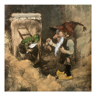 „Gnom und Frosch in einem Glas“ von Heinrich Schli Fotodruck