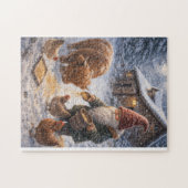 Gnom und Mini-Hochlandkuh Puzzle (Horizontal)