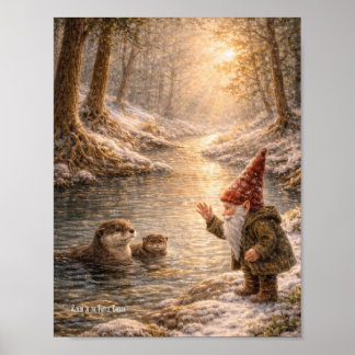 Gnom und Otter Poster