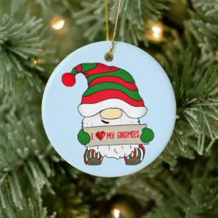 Gnom Weihnachten Keramik Ornament