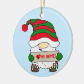 Gnom Weihnachten Keramik Ornament (Links)