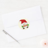 Gnom Weihnachten Runder Aufkleber (Umschlag)