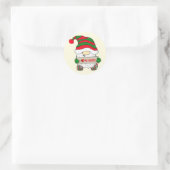 Gnom Weihnachten Runder Aufkleber (Tasche)