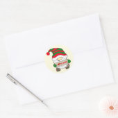 Gnom Weihnachten Runder Aufkleber (Umschlag)