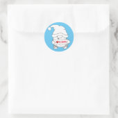 Gnom Weihnachten Runder Aufkleber (Tasche)