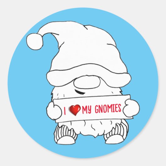 Gnom Weihnachten Runder Aufkleber (Vorderseite)