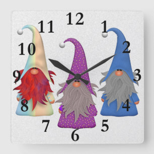 Gnoma Trio Wall Clock Quadratische Wanduhr